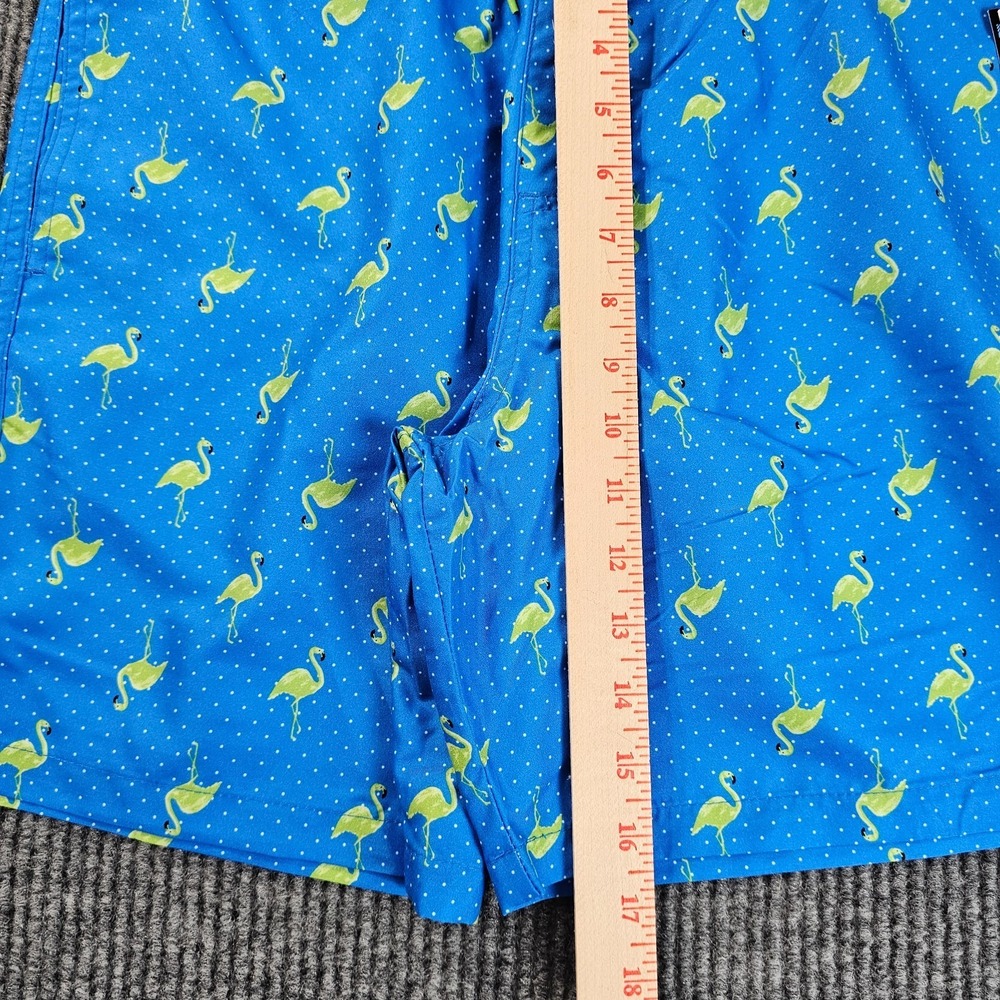 NEW Drill Clothing Co Surf Society Swim Trunks Shorts Blue Flamingo Men Size M - Picture 6 of 8